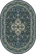 Овальный ковер обычный ворс STANDARD Laurus navy blue ОВАЛ