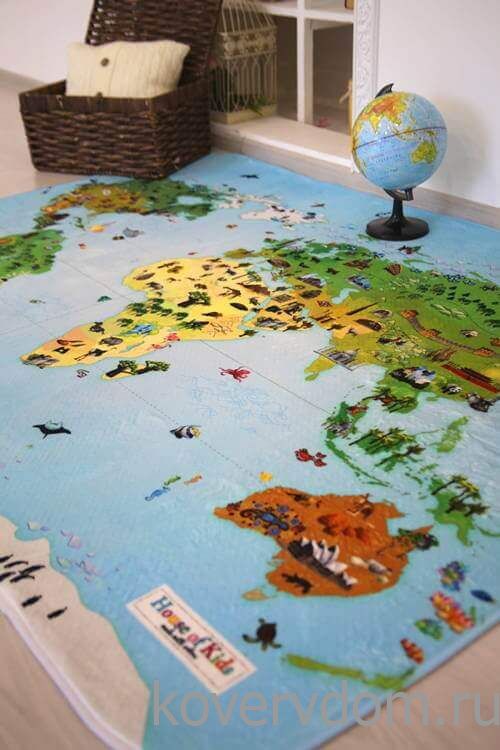 Детский развивающий 3D ковер КАРТА МИРА 86033