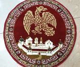 Ковер ОРЛЕЦ в храм круглый красно-бордовый